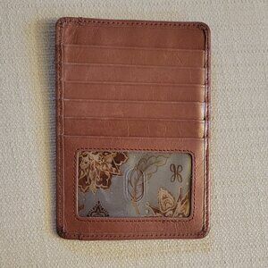 Hobo Leather Rose colored card wallet